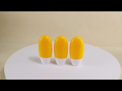 กระป๋องบดแบบกลมเรียบ 50 มิลลิลิตร กระป๋องครีมกันแดด เครื่องสําอางด้วยคอ PE และหมวกสกรูขาว