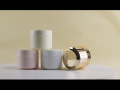 กระป๋องพลาสติก PP รอบ 50 กรัม กระป๋องเครื่องสําอางที่ทําตามสั่ง