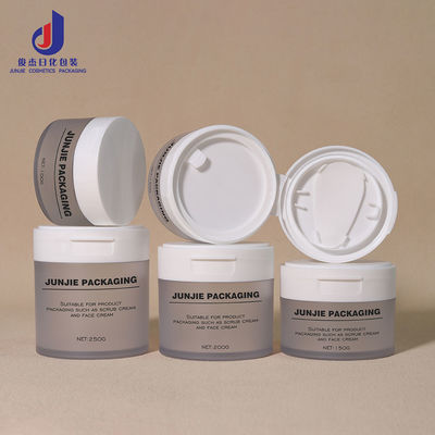 กล่องหน้ากากเปล่า พร้อมคลัมป์ สะอาดต่อสิ่งแวดล้อม 120ml 150g 250g กลม Clamshell Toner ถังผ้าใบพัดพลาสติกเครื่องสําอาง