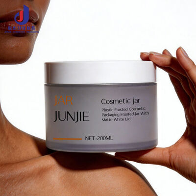 สะอาดต่อสิ่งแวดล้อม หน้า ตา ร่างกาย ครีมผิว กระปุก 50g-250g Custom Empty Frosted Purple Blue Pink Cosmetic Plastic Cream กระปุก